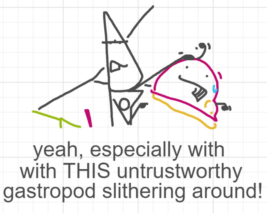 A panel from Ready Oar Knot, episode three of the Board Boards object show by Furretwalk/WalkingFurret.